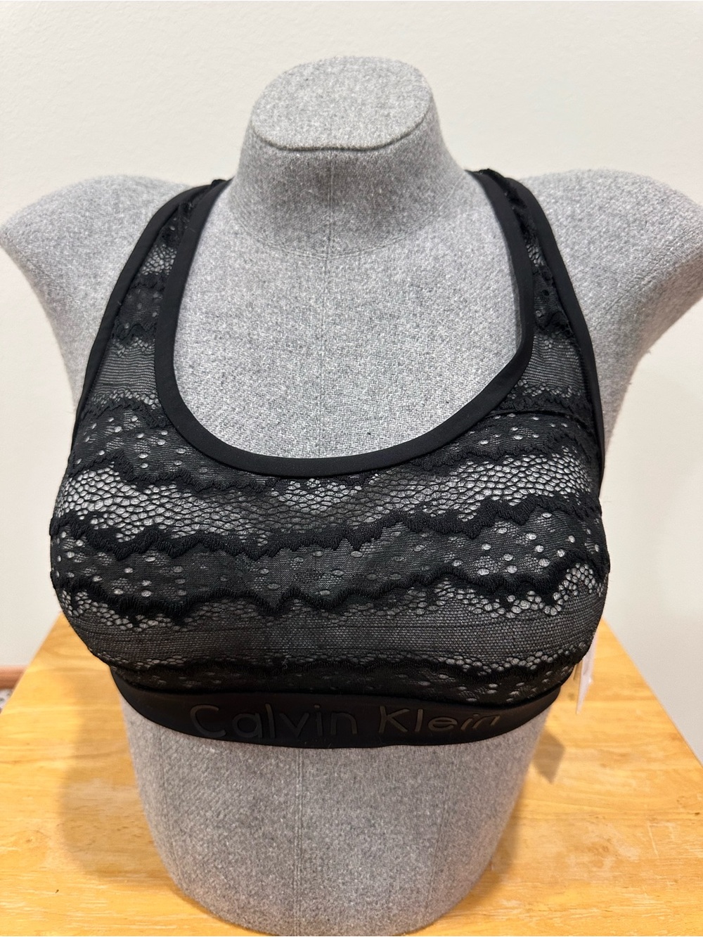 Calvin Klein Black Lace Racerback Bralette